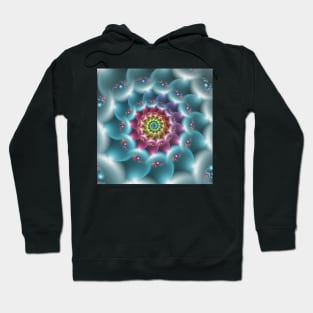 Rainbow Blue Spiral Hoodie